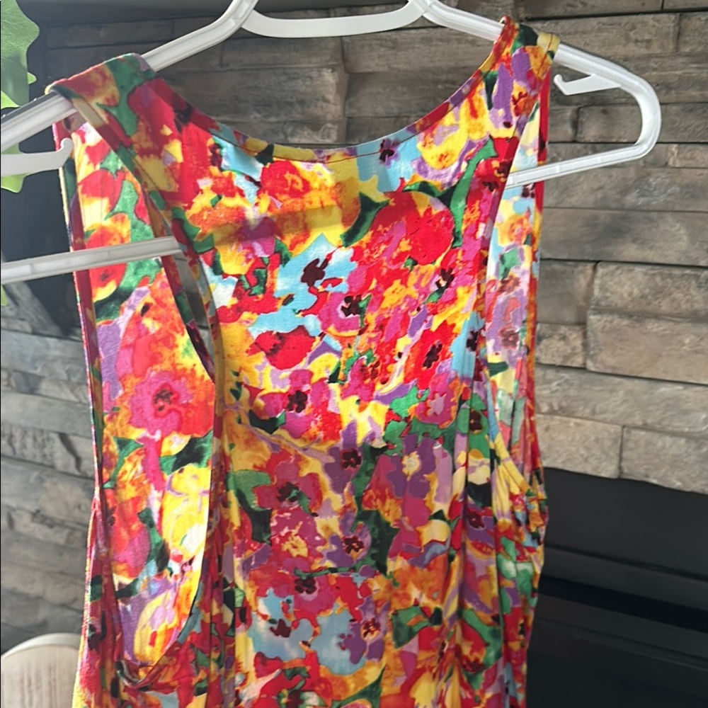 CAbi Multicolor Floral Racerback Tank - Picture 3 of 3